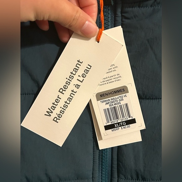 NWT Men’s Merrell Terrain Insulated Puffer Vest in Sea Moss - XL - Picture 7 of 8